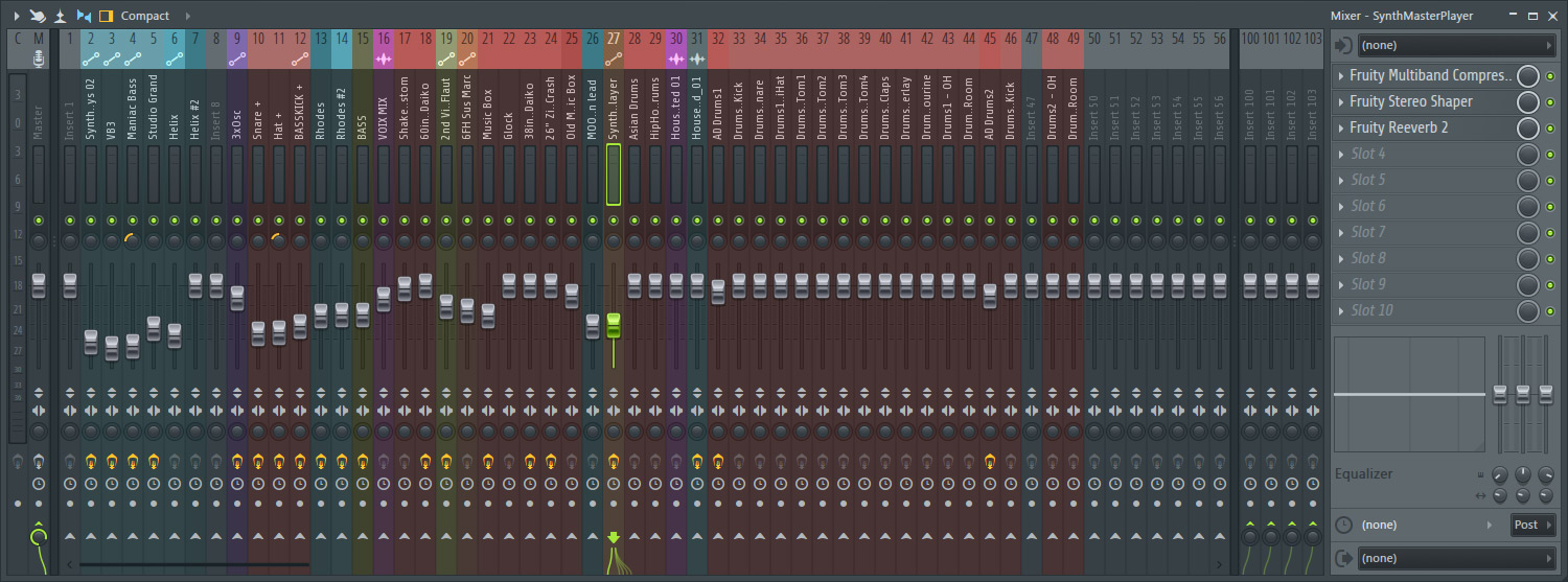Fl Studio 12 - Mixer compact